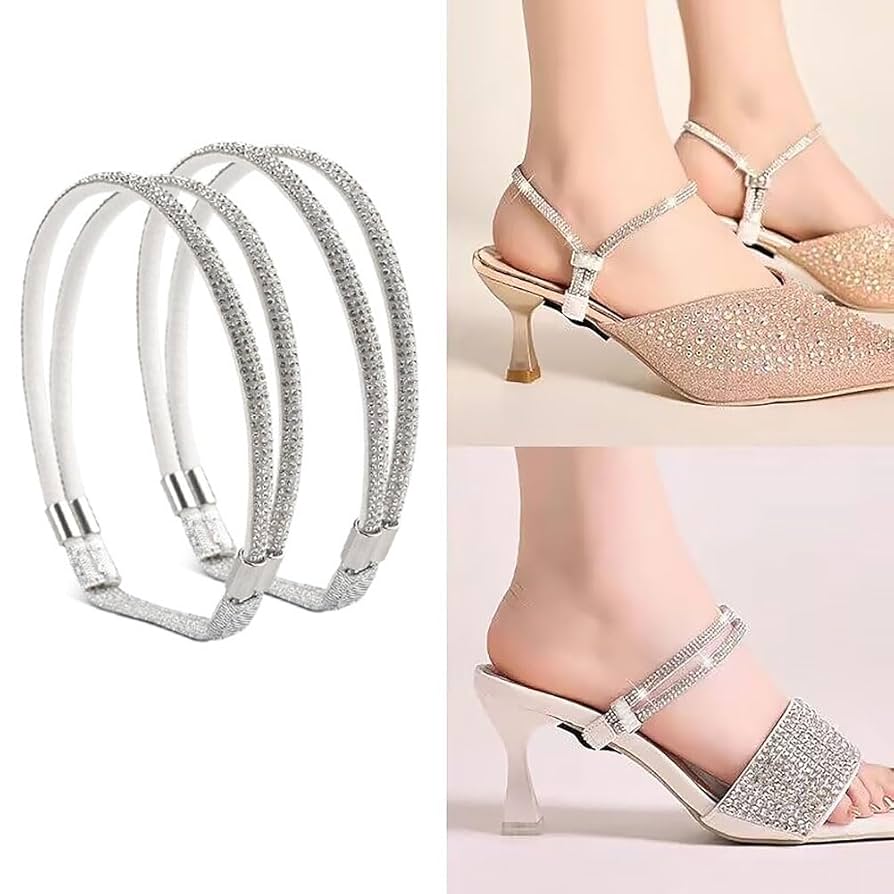 【近日削除】クロスストラップヒールシューズ M ゴールド Amazon.co.jp: Moeagel シューズストラップ 2way使用可能